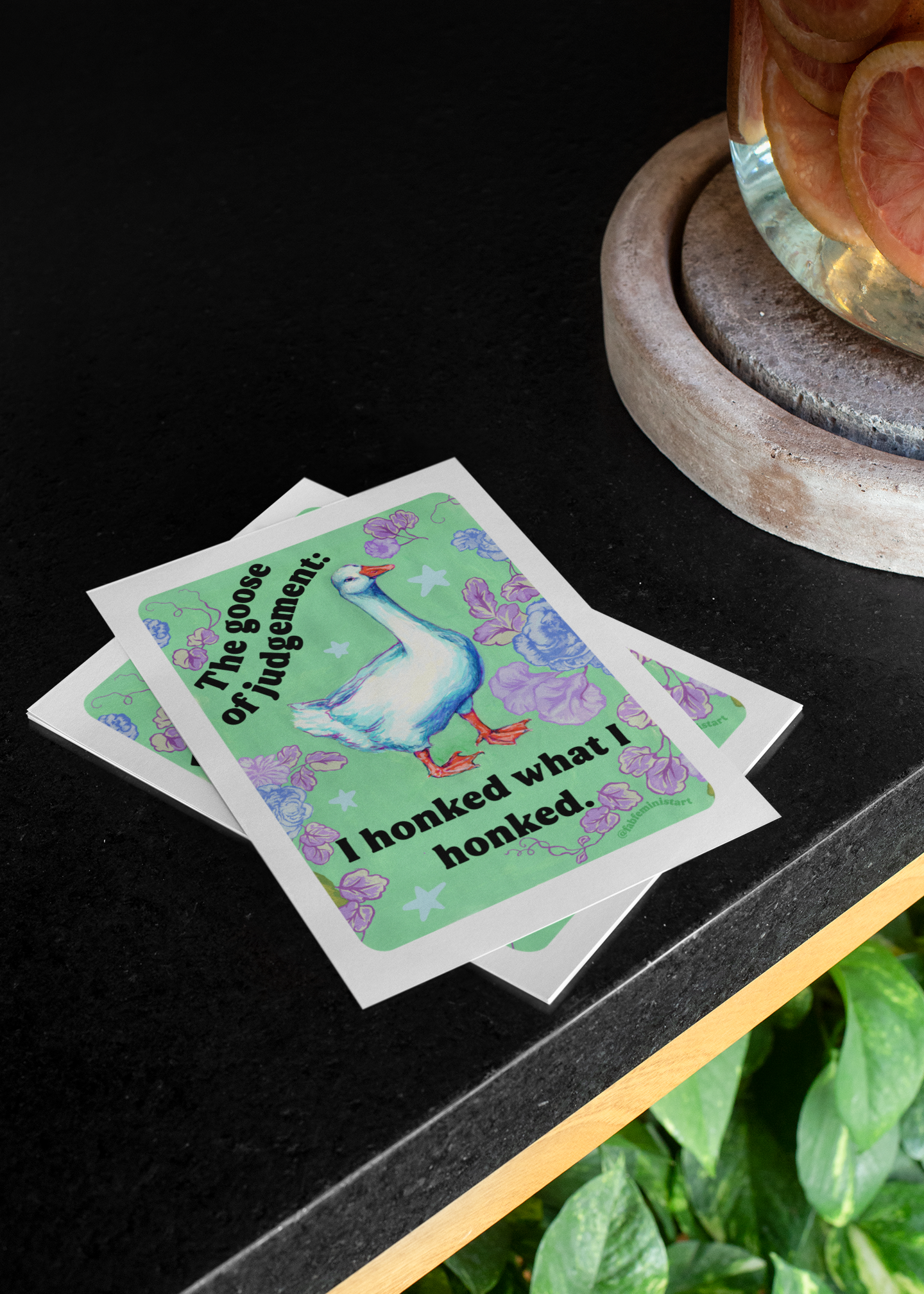 The Goose of Judgement: I Honked What I Honked: feminist art print