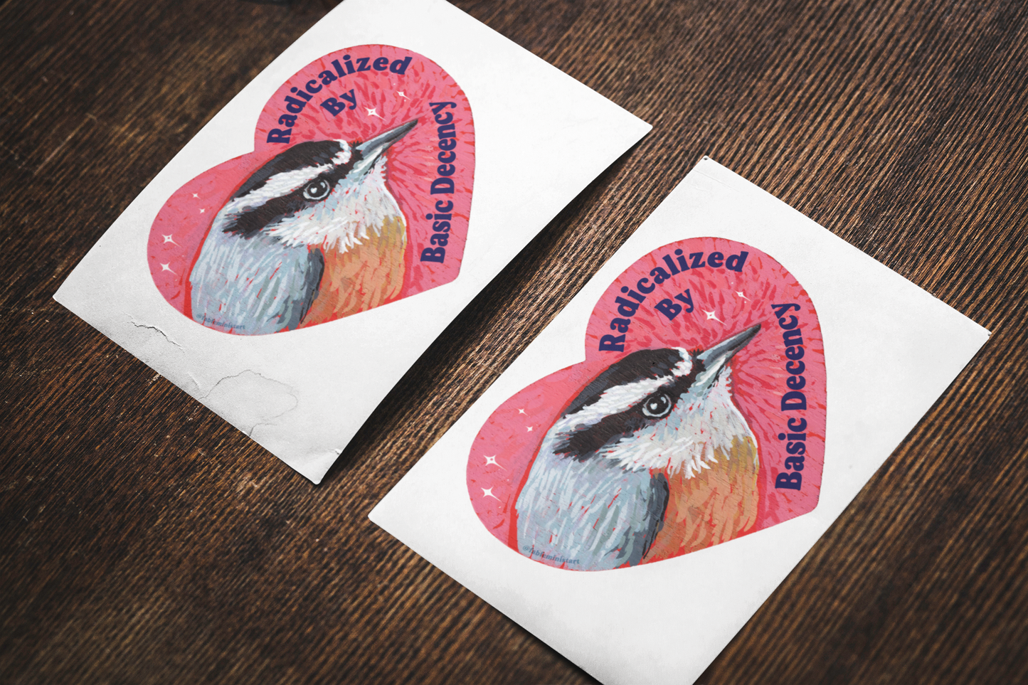 Radicalized by Basic Decency: Heart Bird Poster