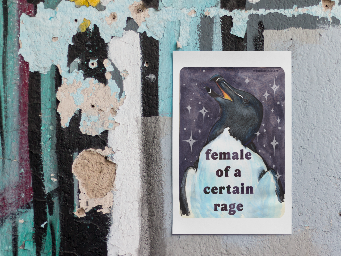 Female of a certain rage: feminist art print