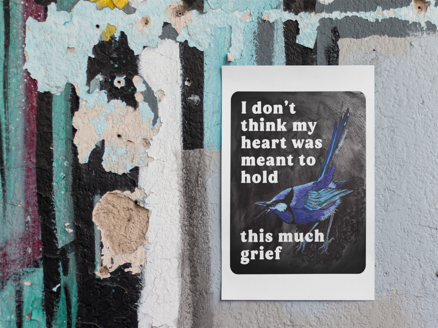 I Don't Think My Heart Was Meant to Hold This Much Grief: feminist art print
