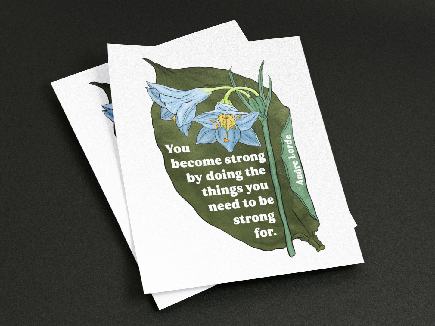 You become strong by doing the things you need to be strong for, Audre Lorde: Feminist Art Print