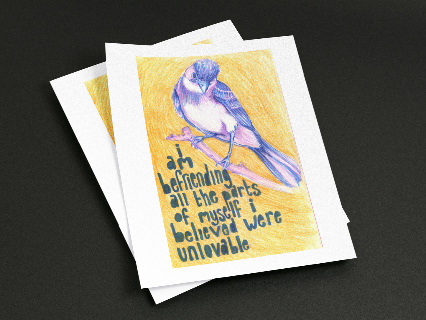 I Am Befriending All Of The Parts Of Myself I Believed Were Unlovable: Feminist Art Print