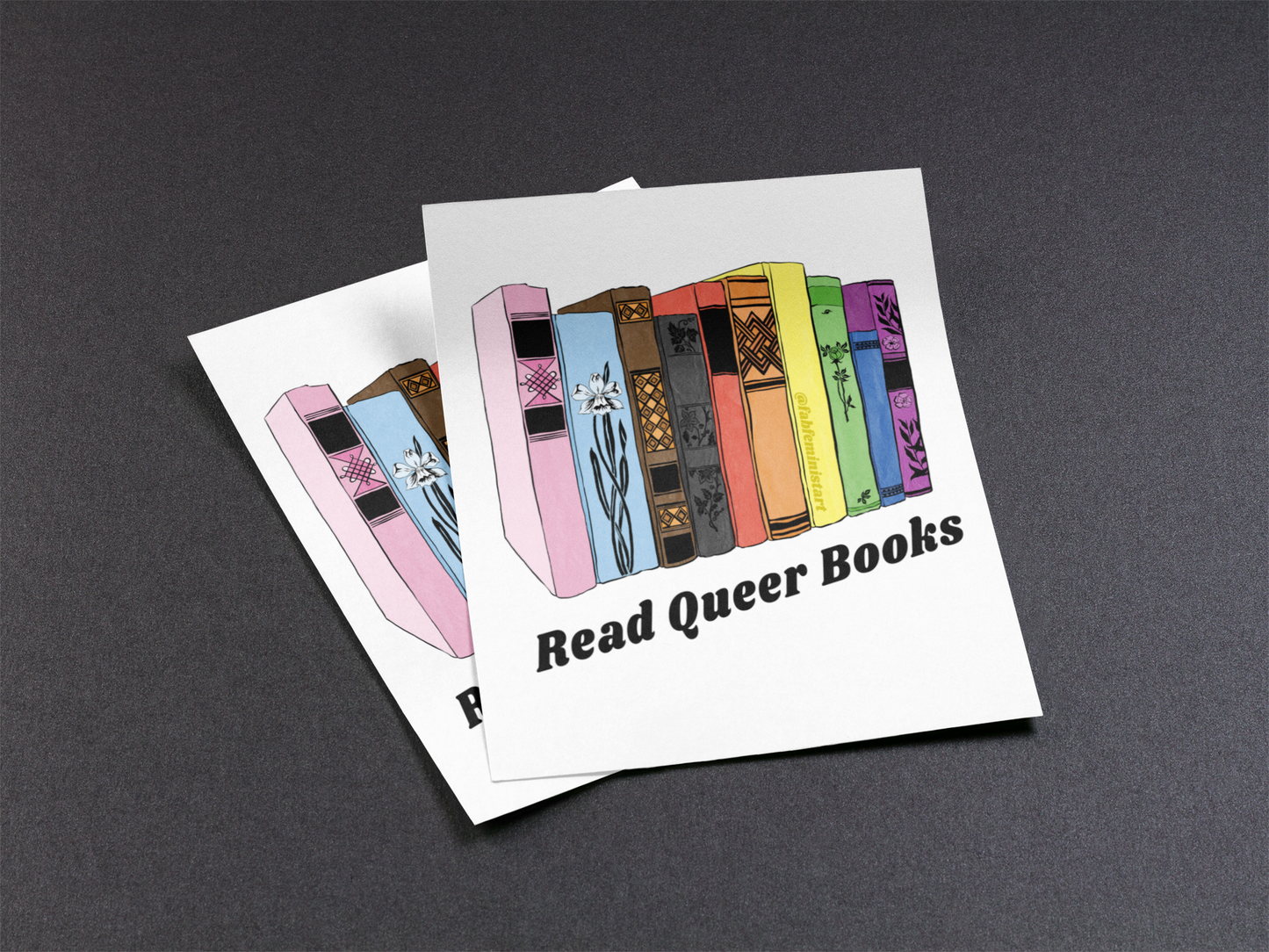 Read Queer Books: LGBTQ Pride Art Print