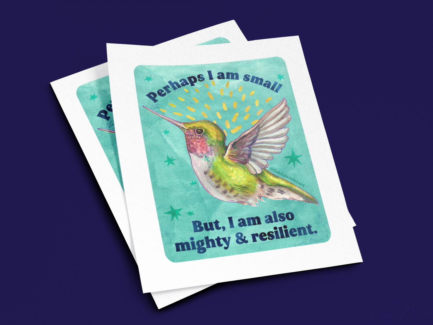 Perhaps I am small, but I am mighty & resilient: Inspirational Wall Art