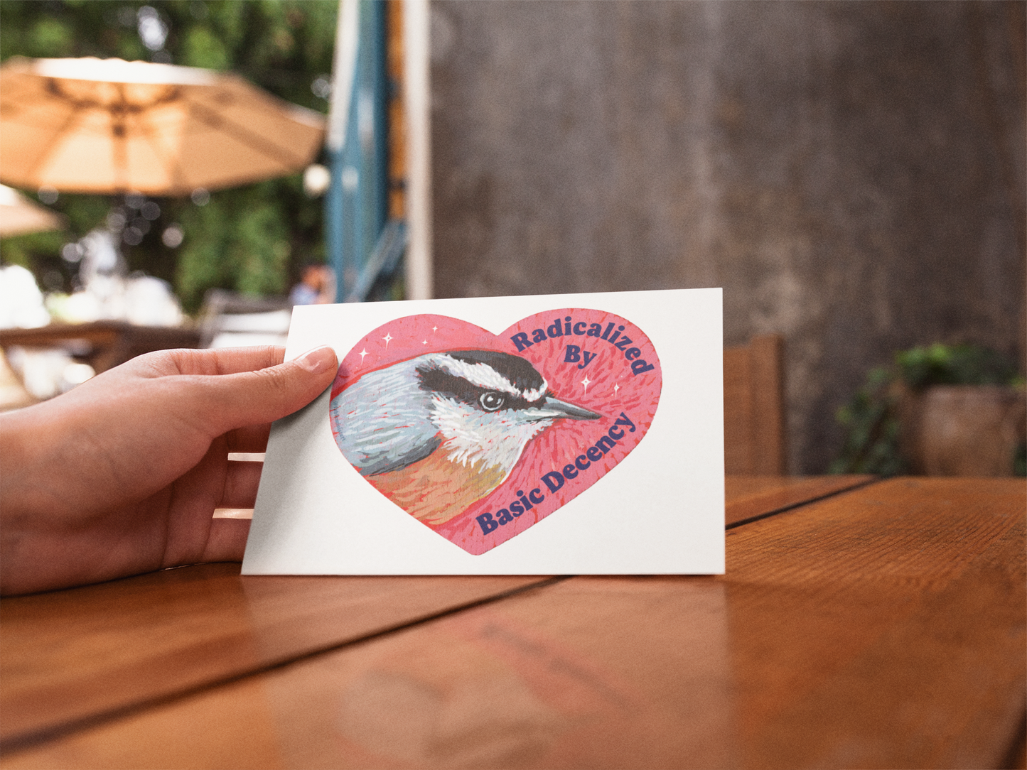 Radicalized by Basic Decency: Heart Bird Poster