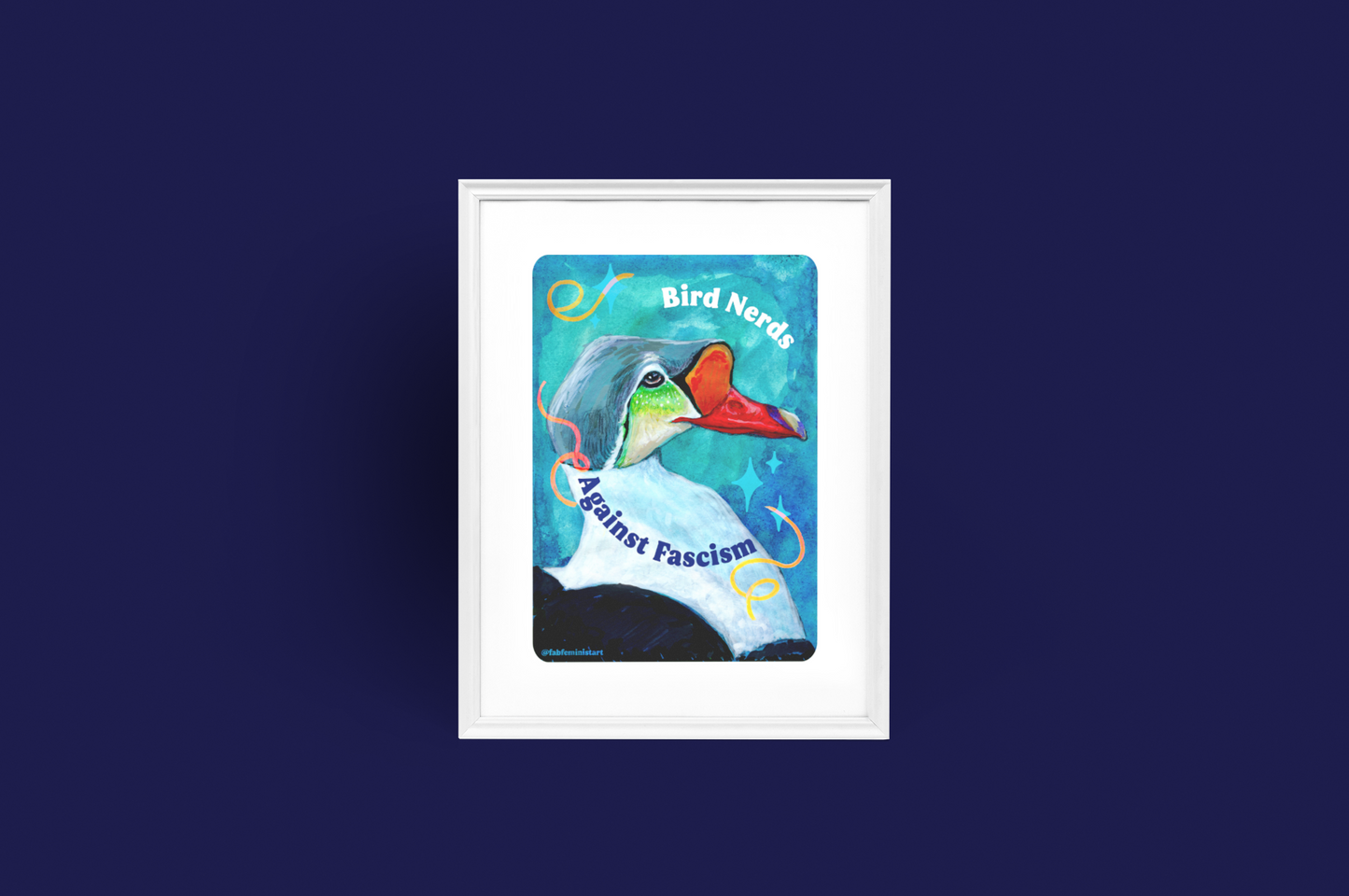 Bird Nerds Against Fascism : Feminist Art Print