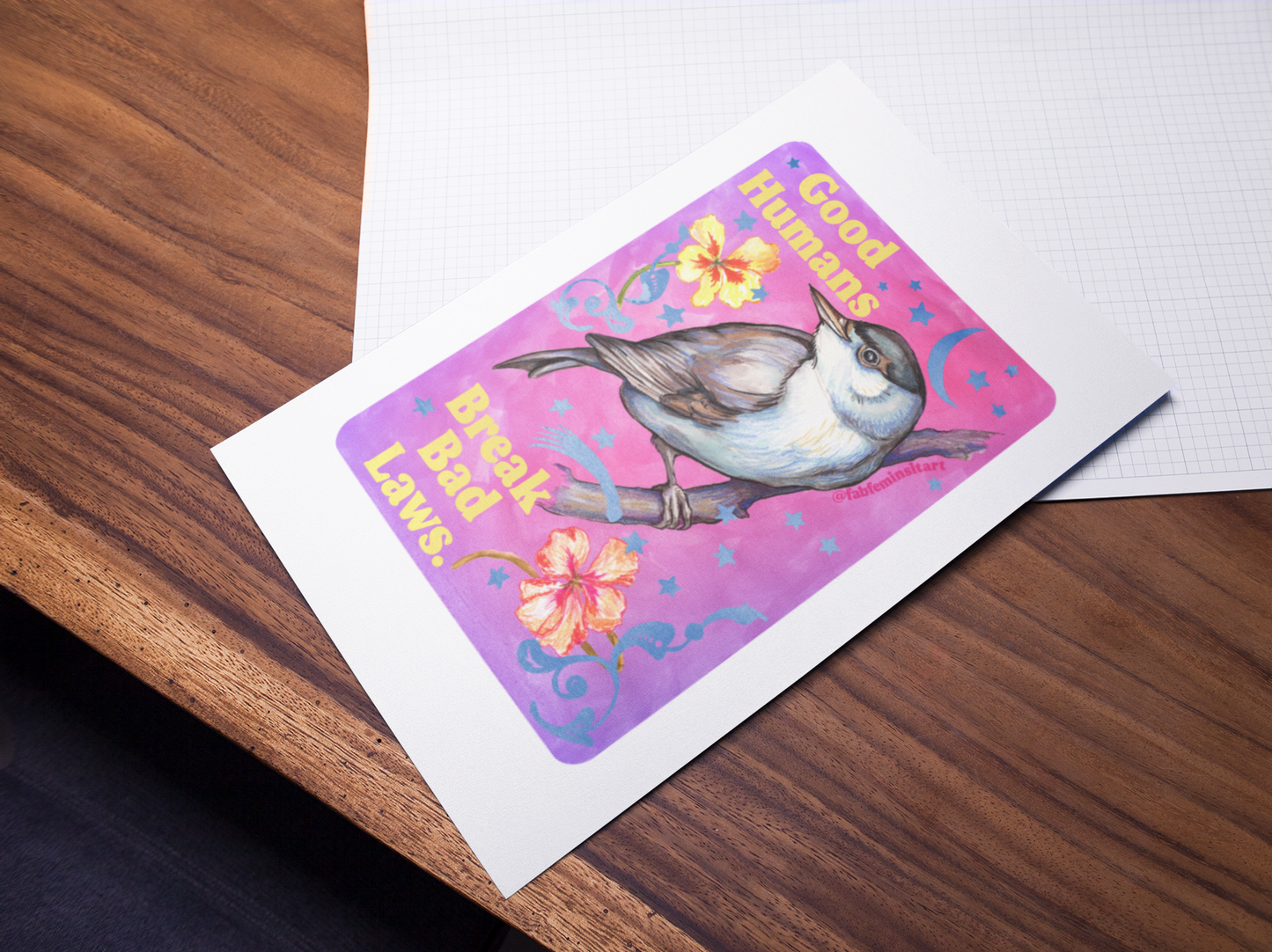 Good Humans Break Bad Laws: Feminist Art Print