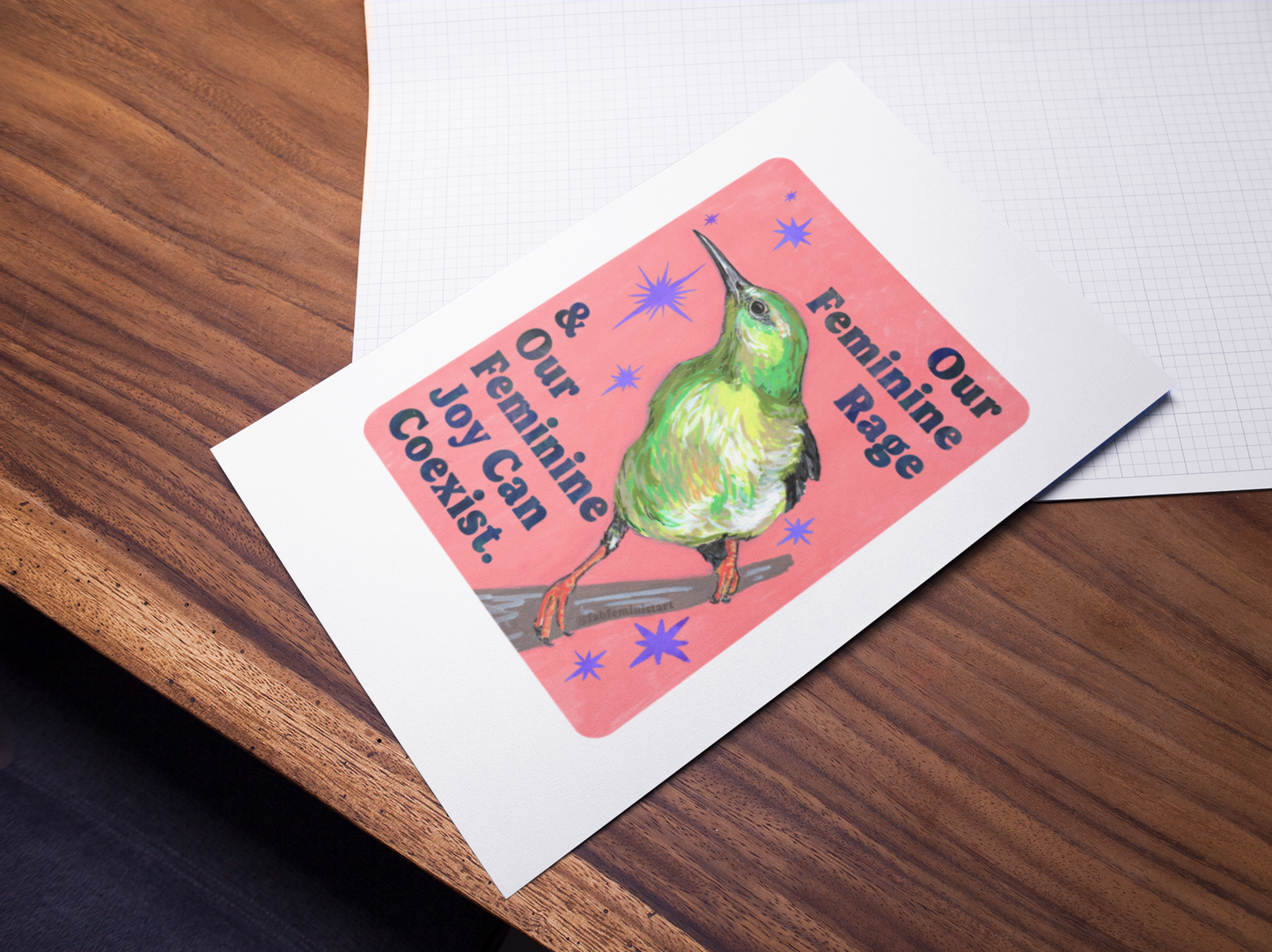 Our Feminine Rage & Our Feminine Joy Can Coexist: feminist art print