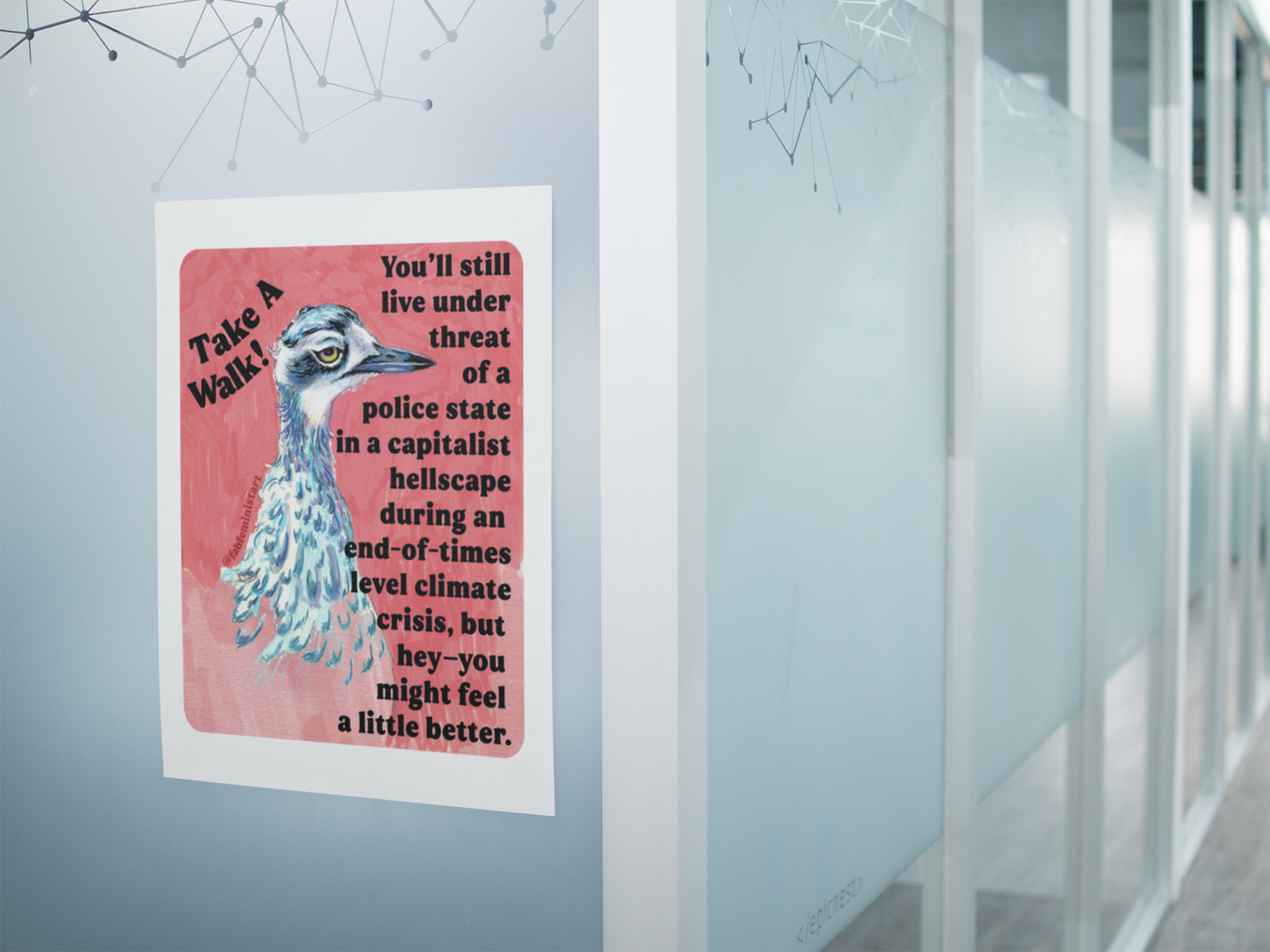 Take A Walk: Feminist Art Print
