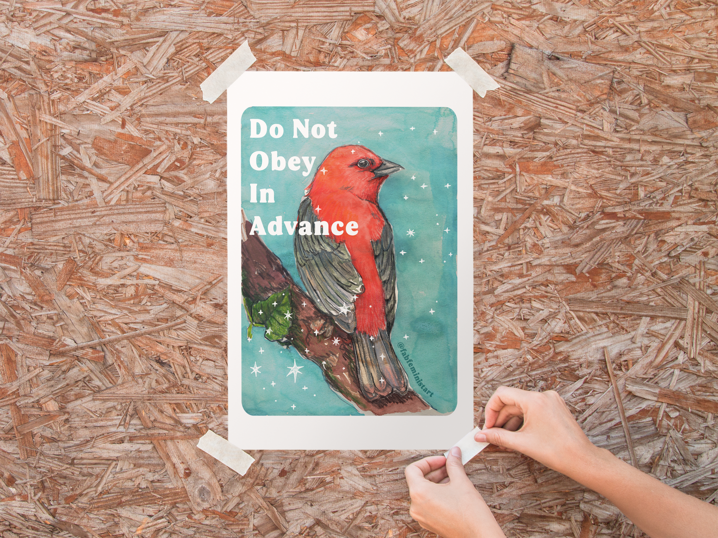 Do Not Obey In Advance: Feminist Art Print