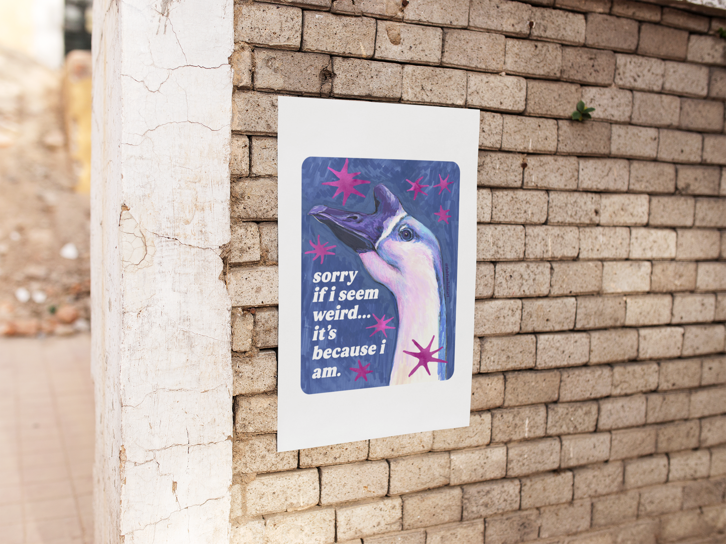 Sorry If I Seem Weird... It's Because I Am: feminist art print