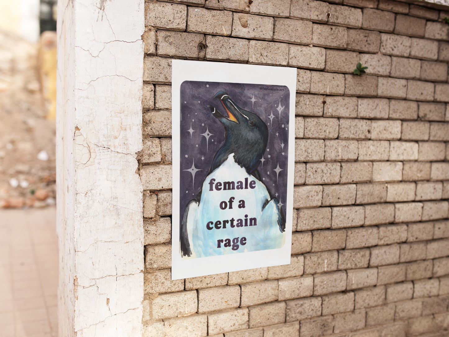 Female of a certain rage: feminist art print