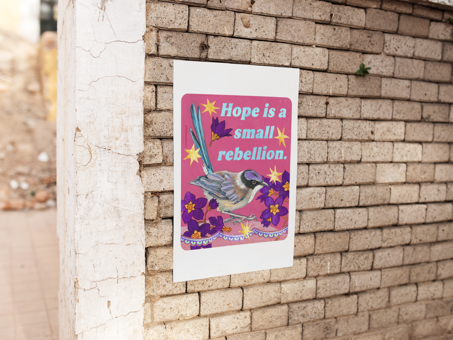 Hope Is a Small Rebellion: feminist art print