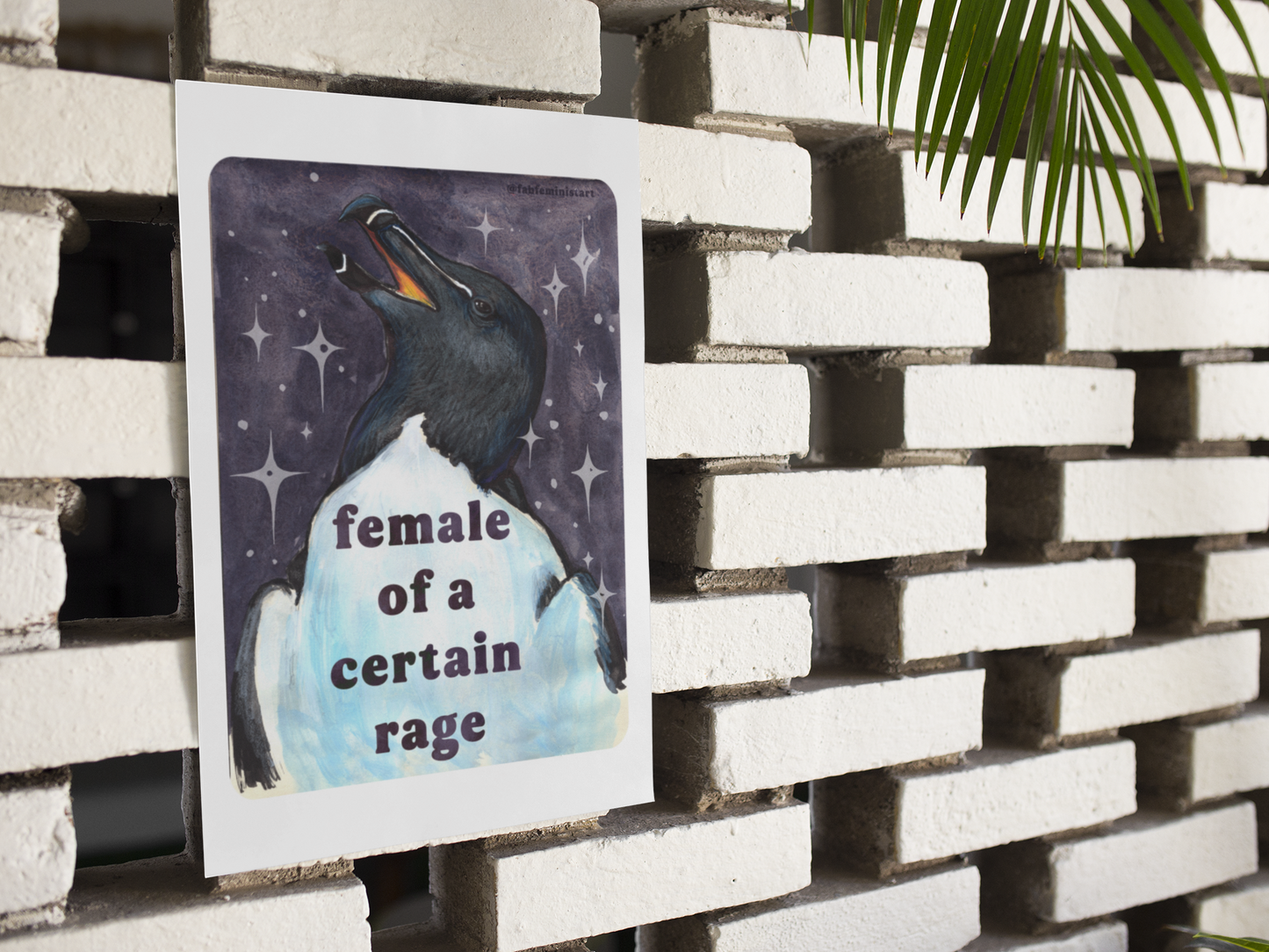 Female of a certain rage: feminist art print