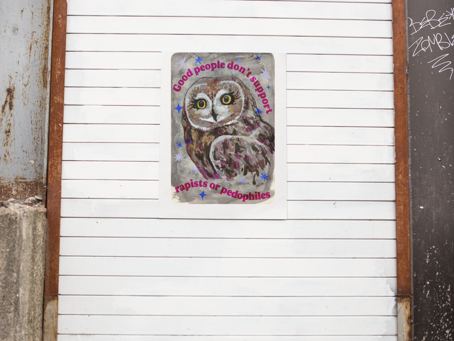 Good people don’t support rapists or pedophiles: feminist art print