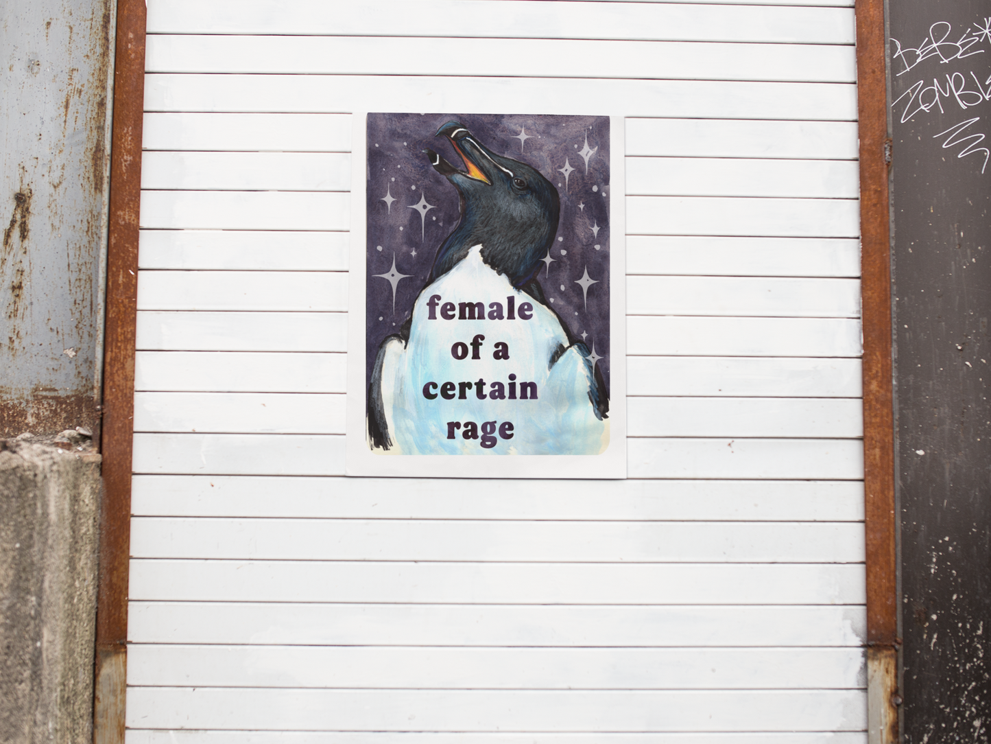 Female of a certain rage: feminist art print
