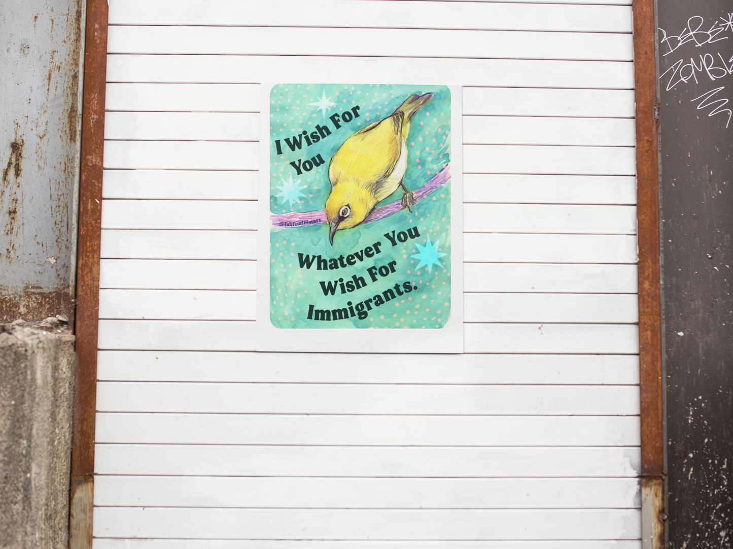 I Wish For You Whatever You Wish For Immigrants: Feminist Art Print
