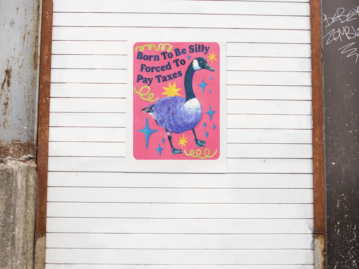 Born To Be Silly Forced To Pay Taxes: feminist art print