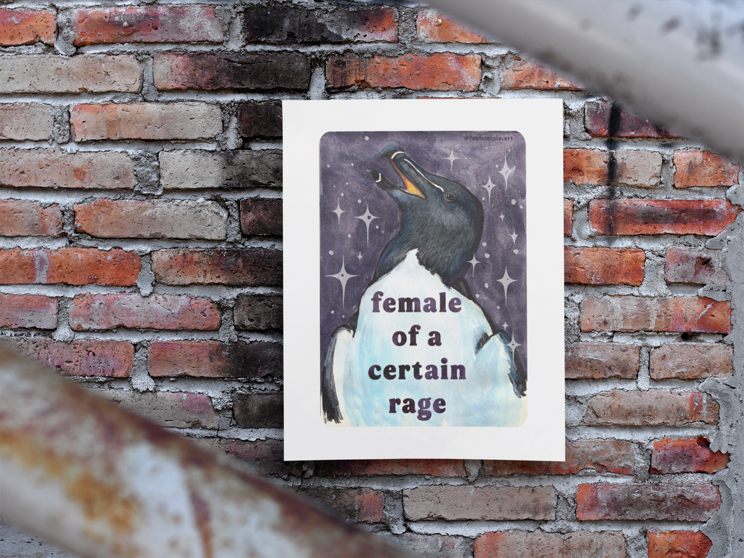 Female of a certain rage: feminist art print