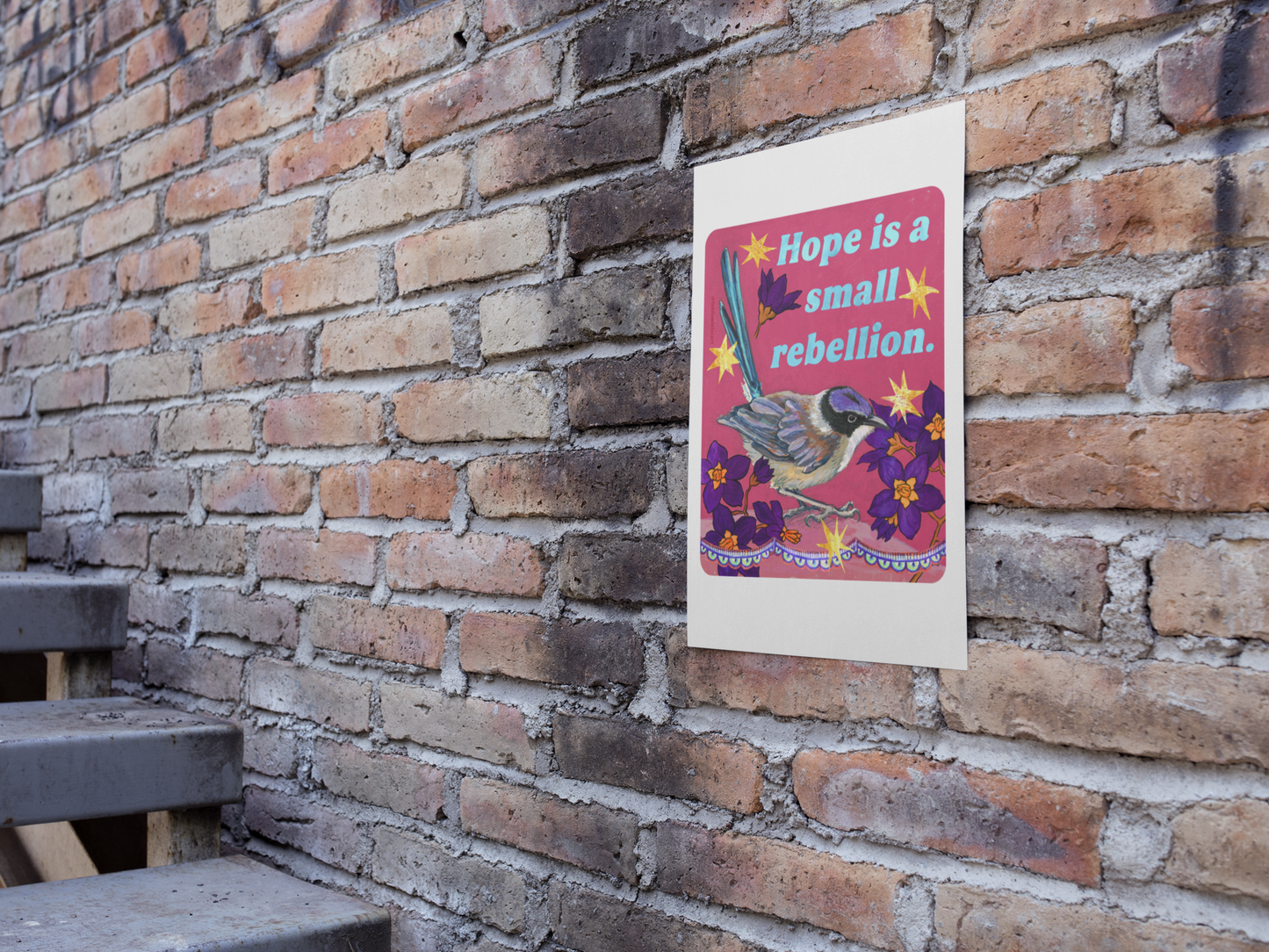 Hope Is a Small Rebellion: feminist art print