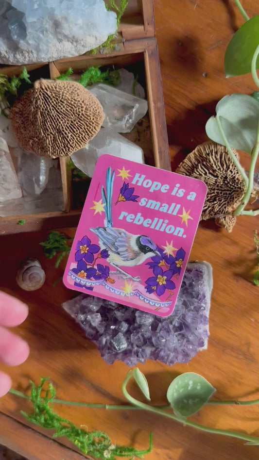 Hope Is A Small Rebellion: Feminist Sticker