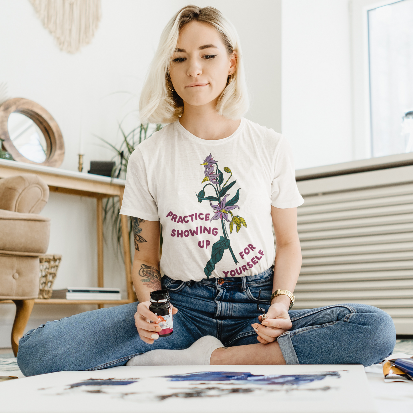 Practice Showing Up For Yourself: Mental Health Shirt