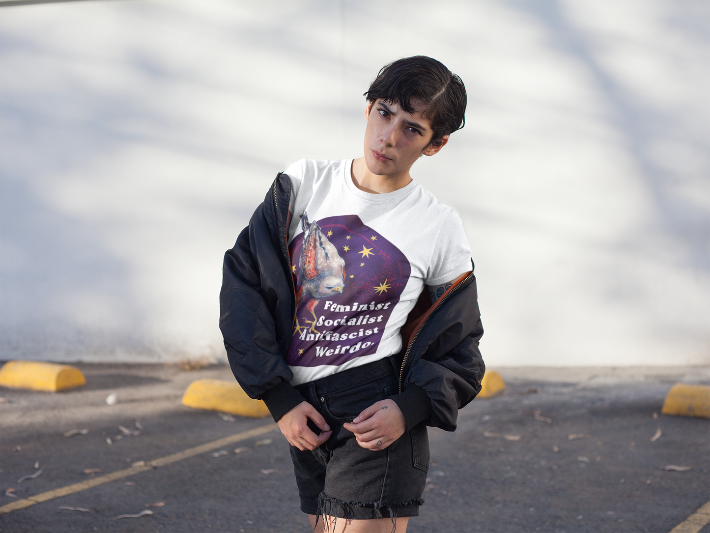 Feminist Socialist Antifascist Weirdo: feminist shirt