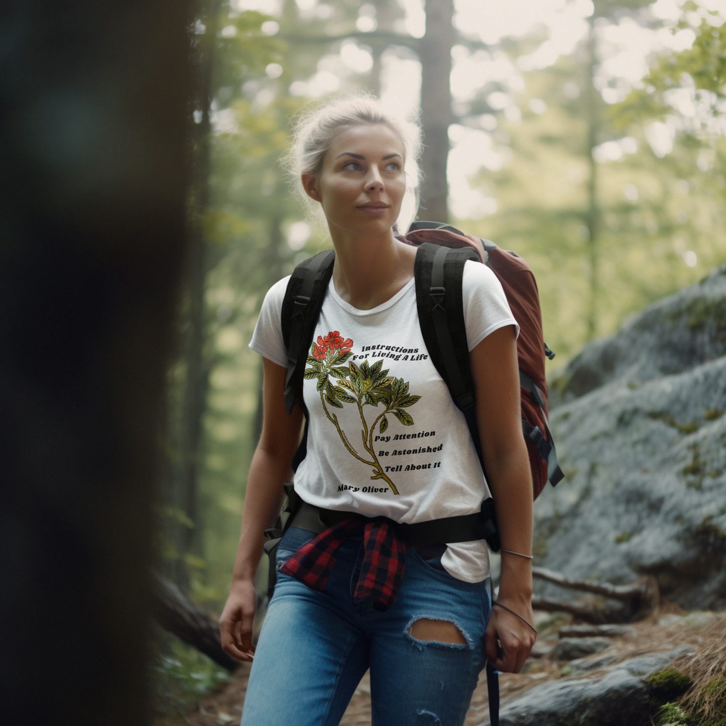 Instructions For Living A Life, Mary Oliver: Feminist Shirt