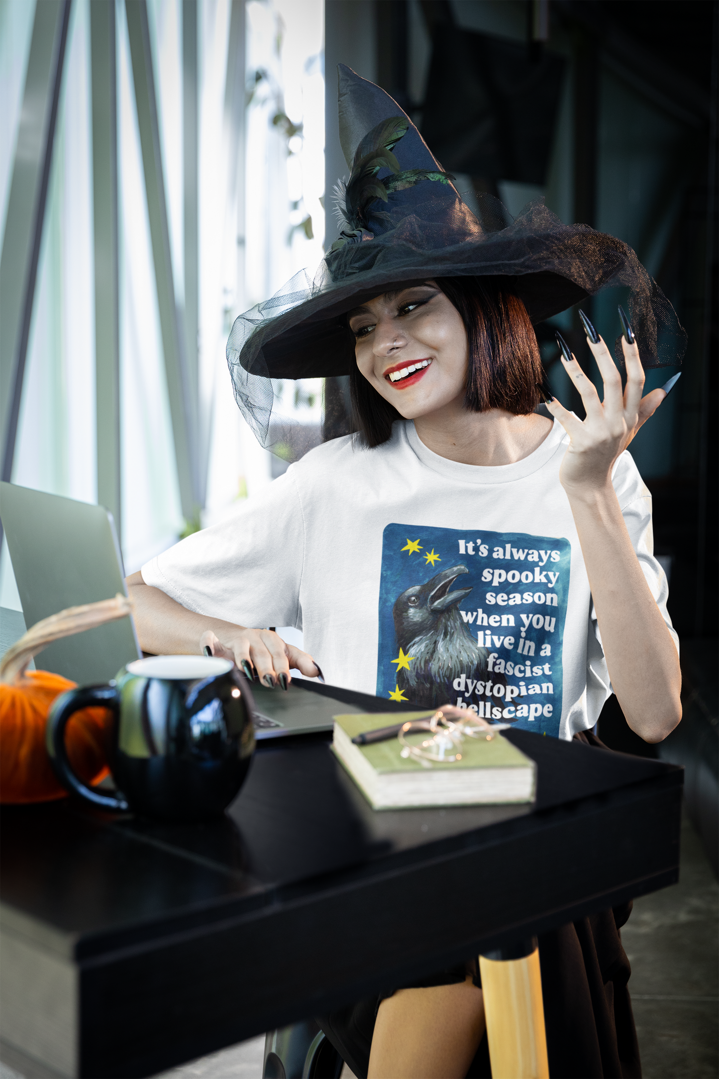 It's always spooky season when you link in a fascist dystopian hellscape: Feminist Shirt