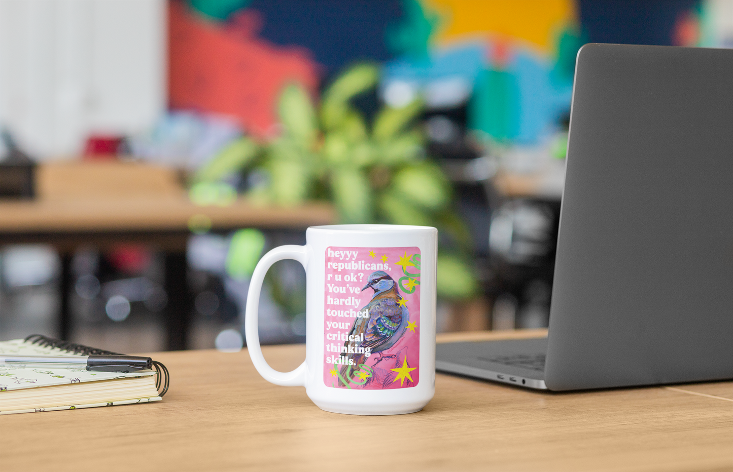 heyyy republicans, r u ok? You've hardly touched your critical thinking skills: feminist mug