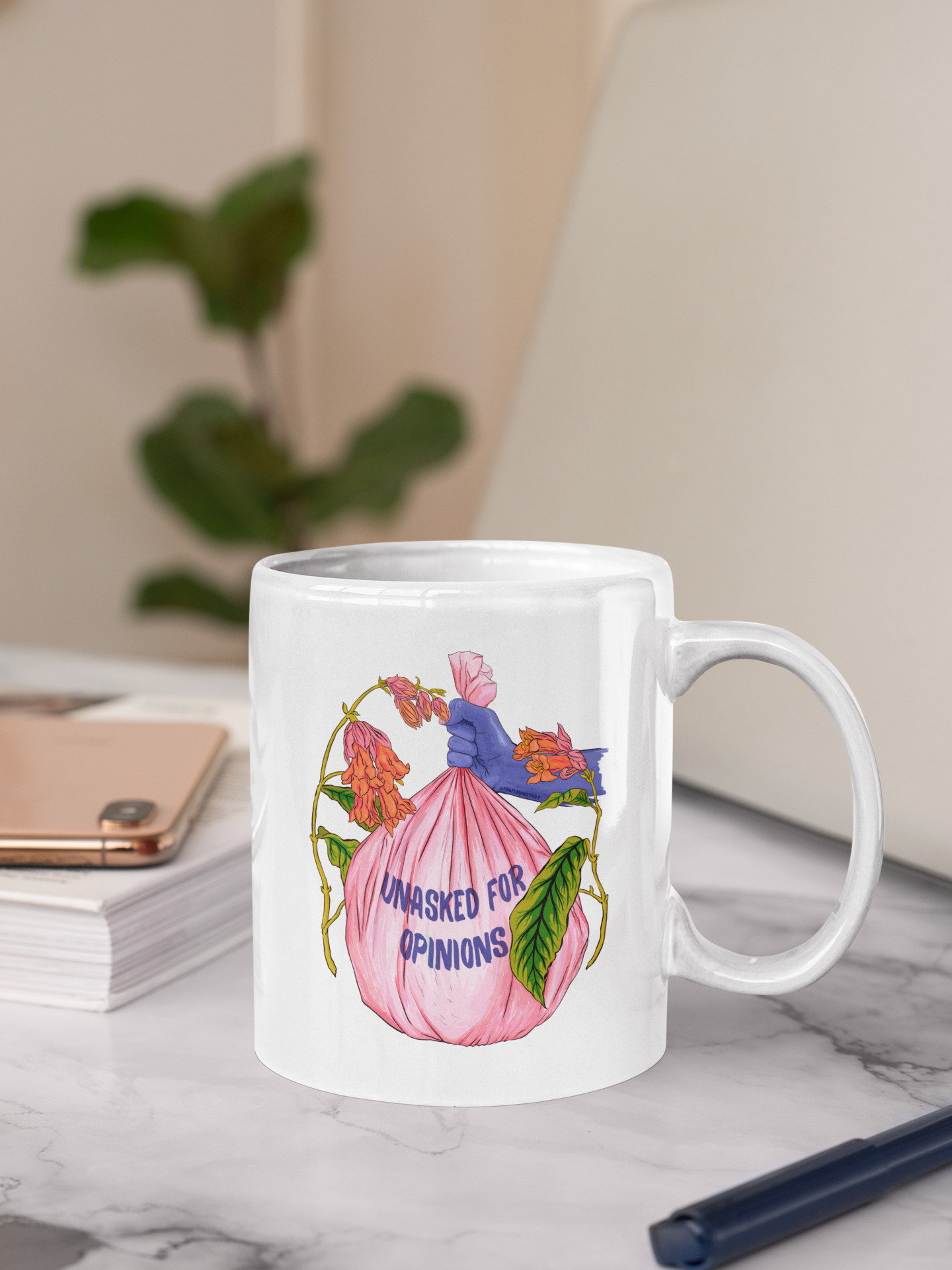 Unasked For Opinions In The Trash: Feminist Mug