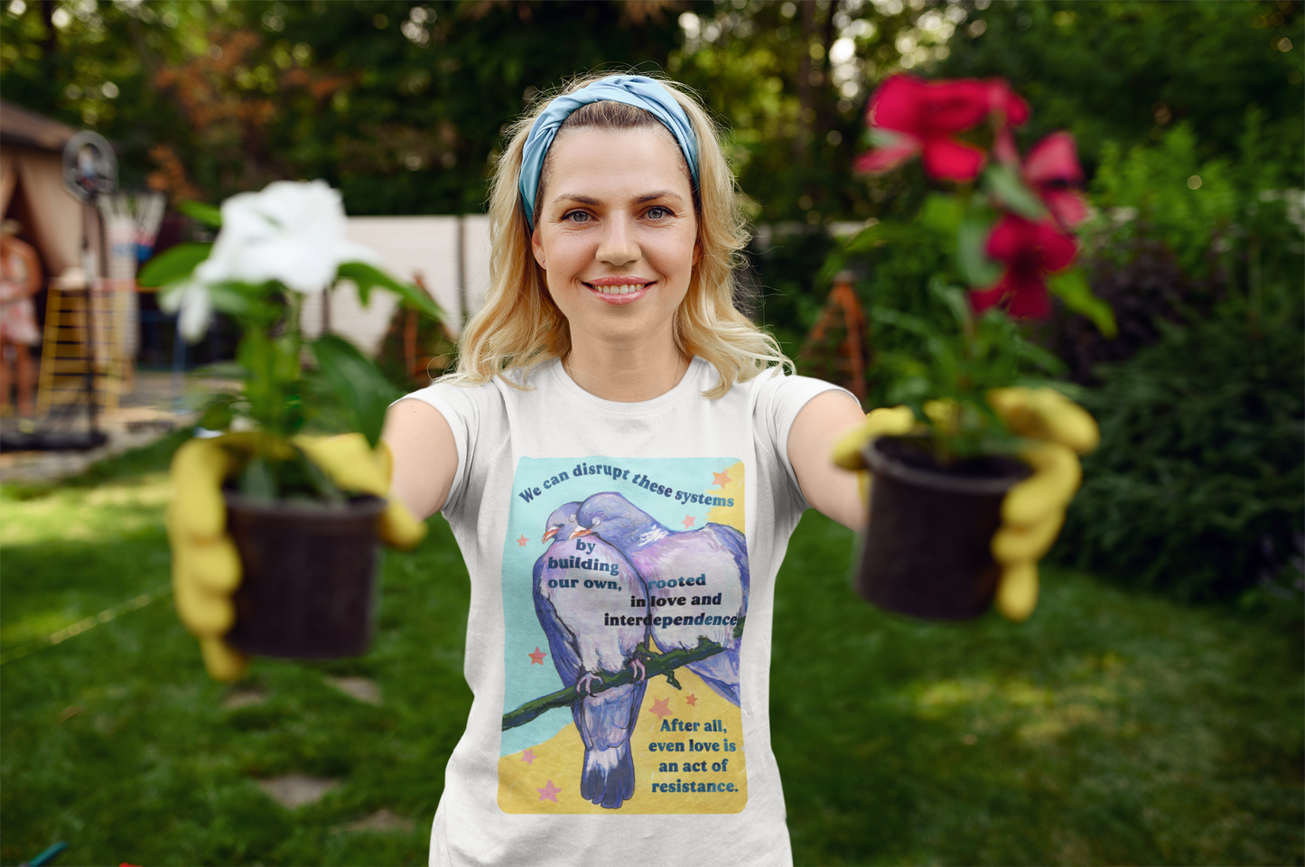 We can disrupt these systems by building our own: feminist shirt