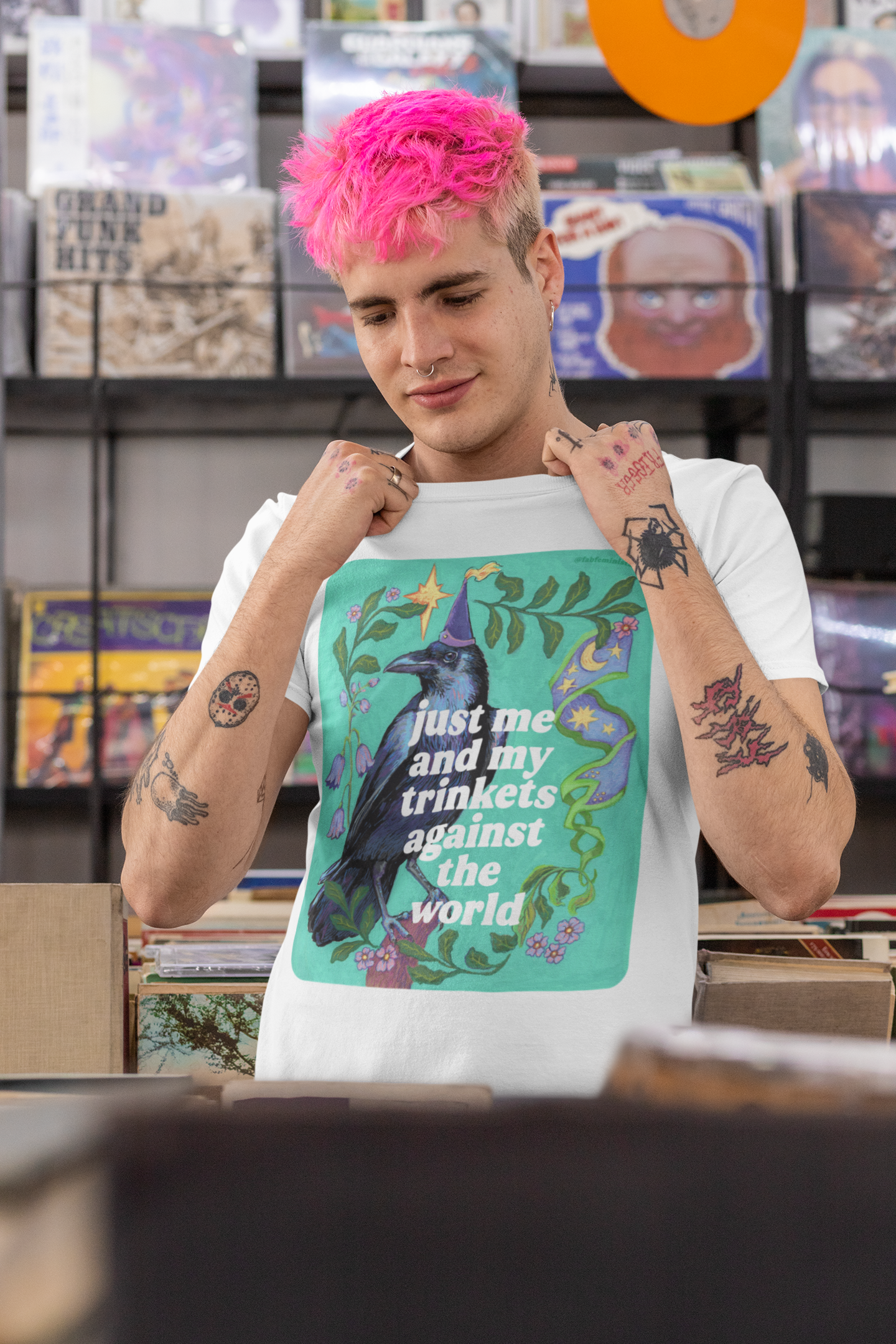 Just Me and My Trinkets Against the World: feminist shirt