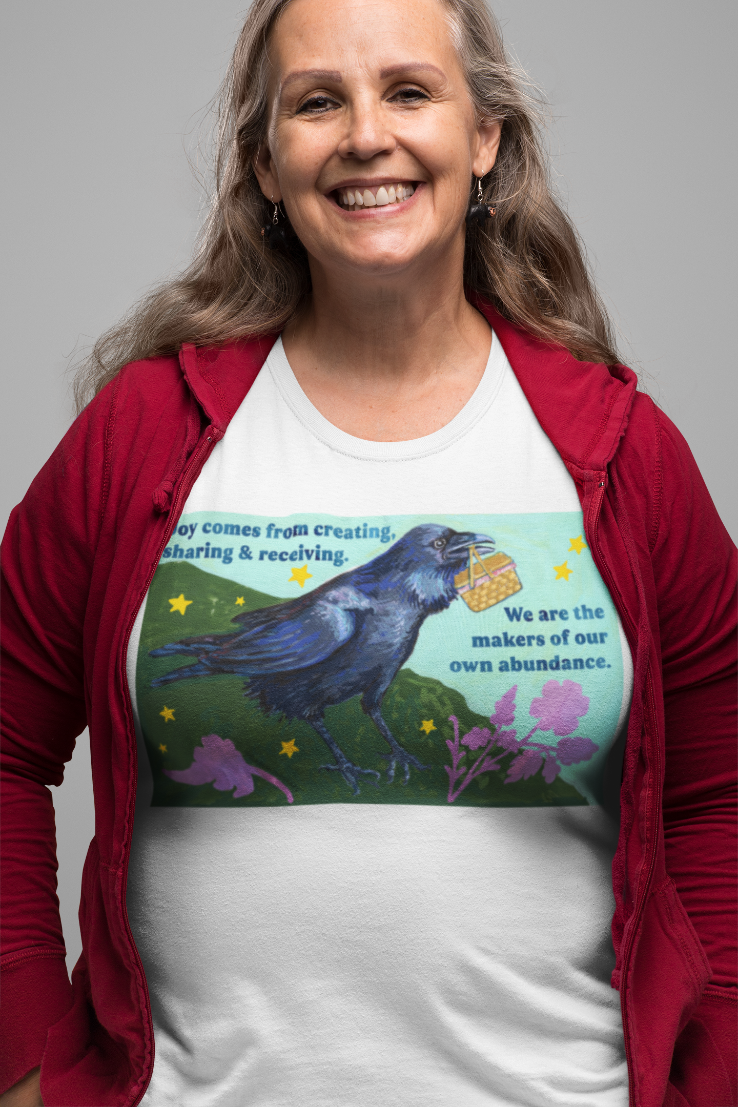 Joy comes from creating, sharing & receiving: feminist shirt