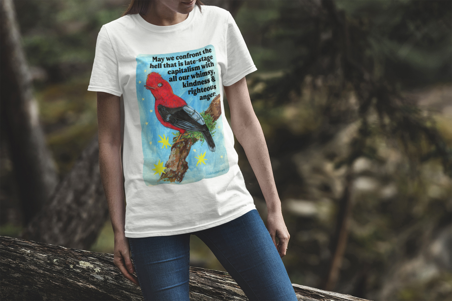 May we confront the hell that is late-stage capitalism with all our whimsy, kindness and righteous anger: feminist shirt