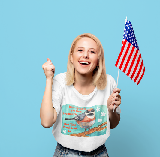 Immigrants are not predators, but the president is: Feminist Shirt
