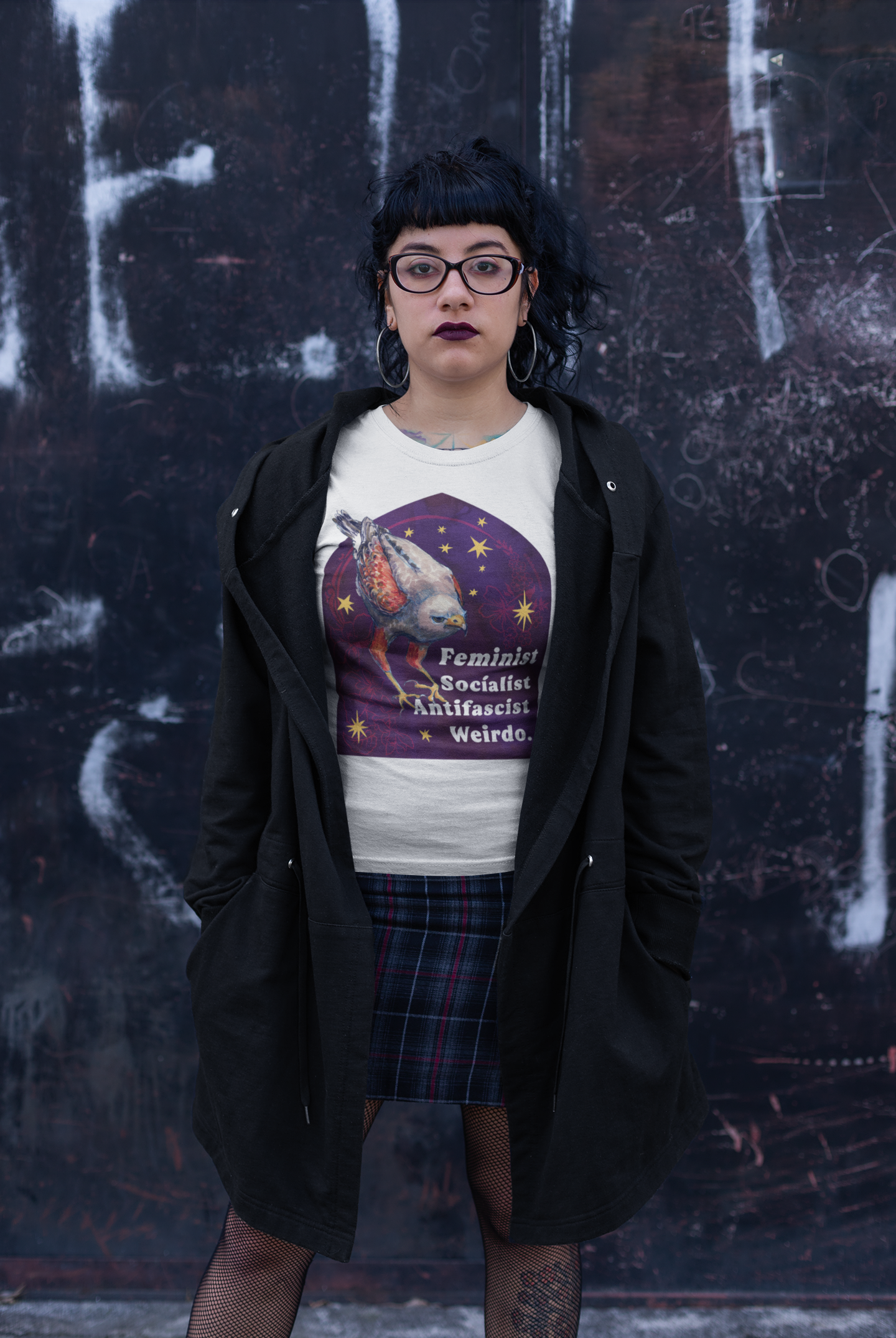 Feminist Socialist Antifascist Weirdo: feminist shirt