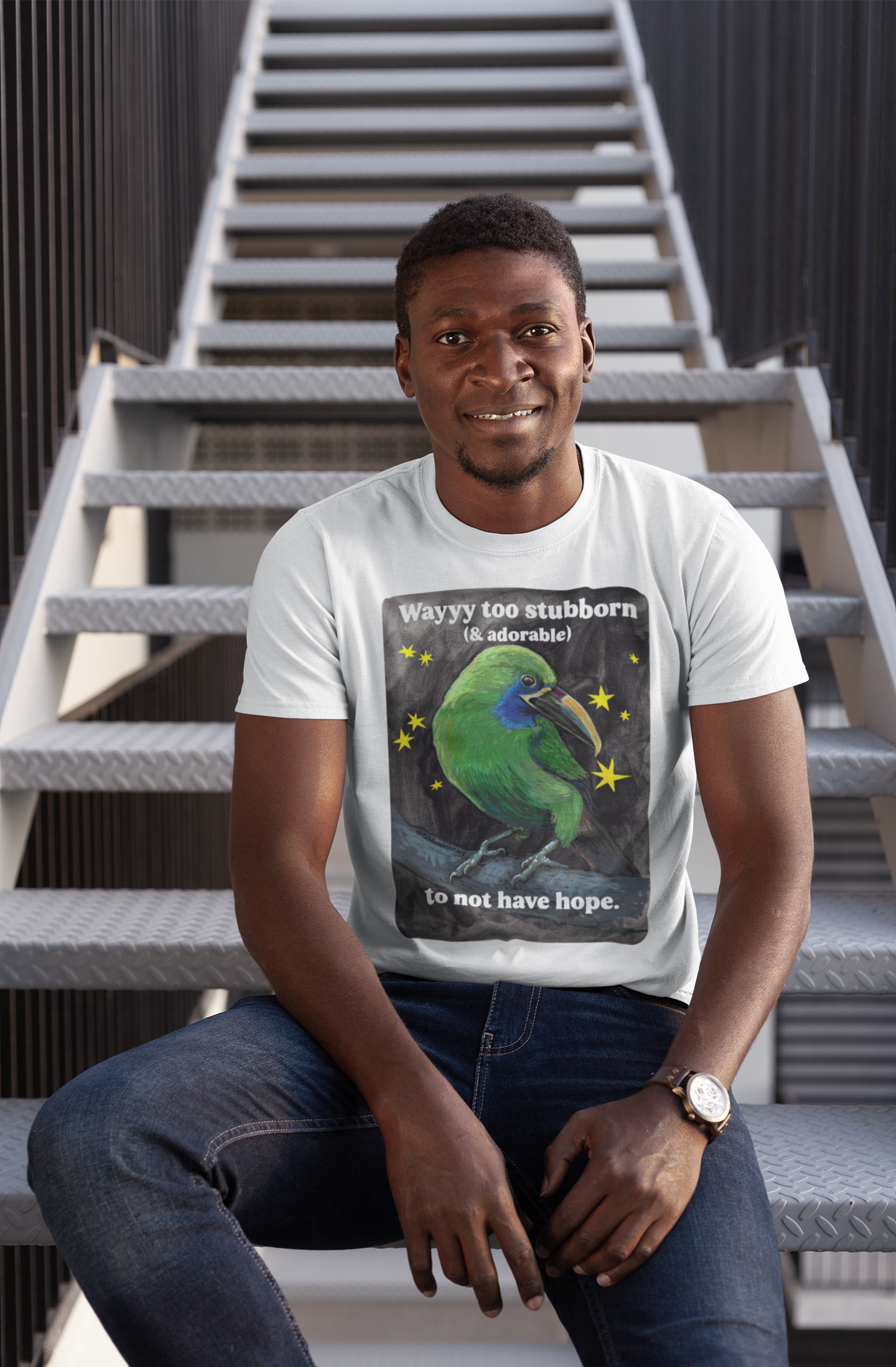 Way too stubborn and adorable to not have hope: feminist shirt