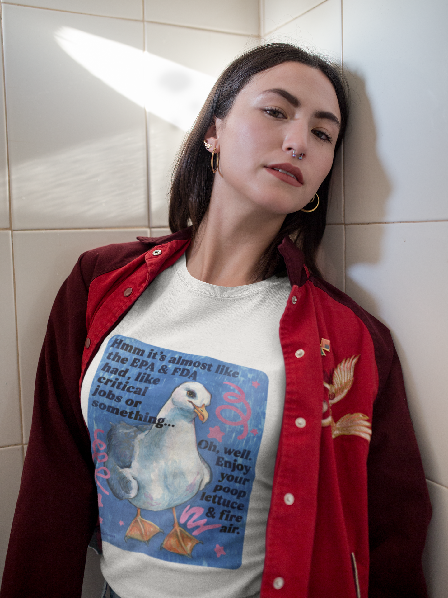 Hmm it's almost like the EPA & FDA had, like, critical jobs or something... Oh, well. Enjoy your poop lettuce & fire air: feminist shirt
