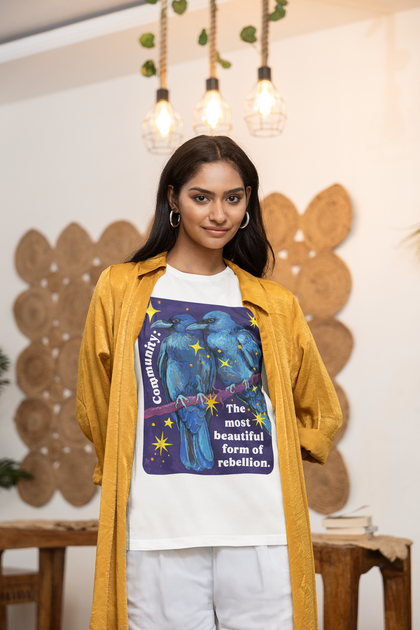 Community is the most beautiful form of rebellion: feminist shirt