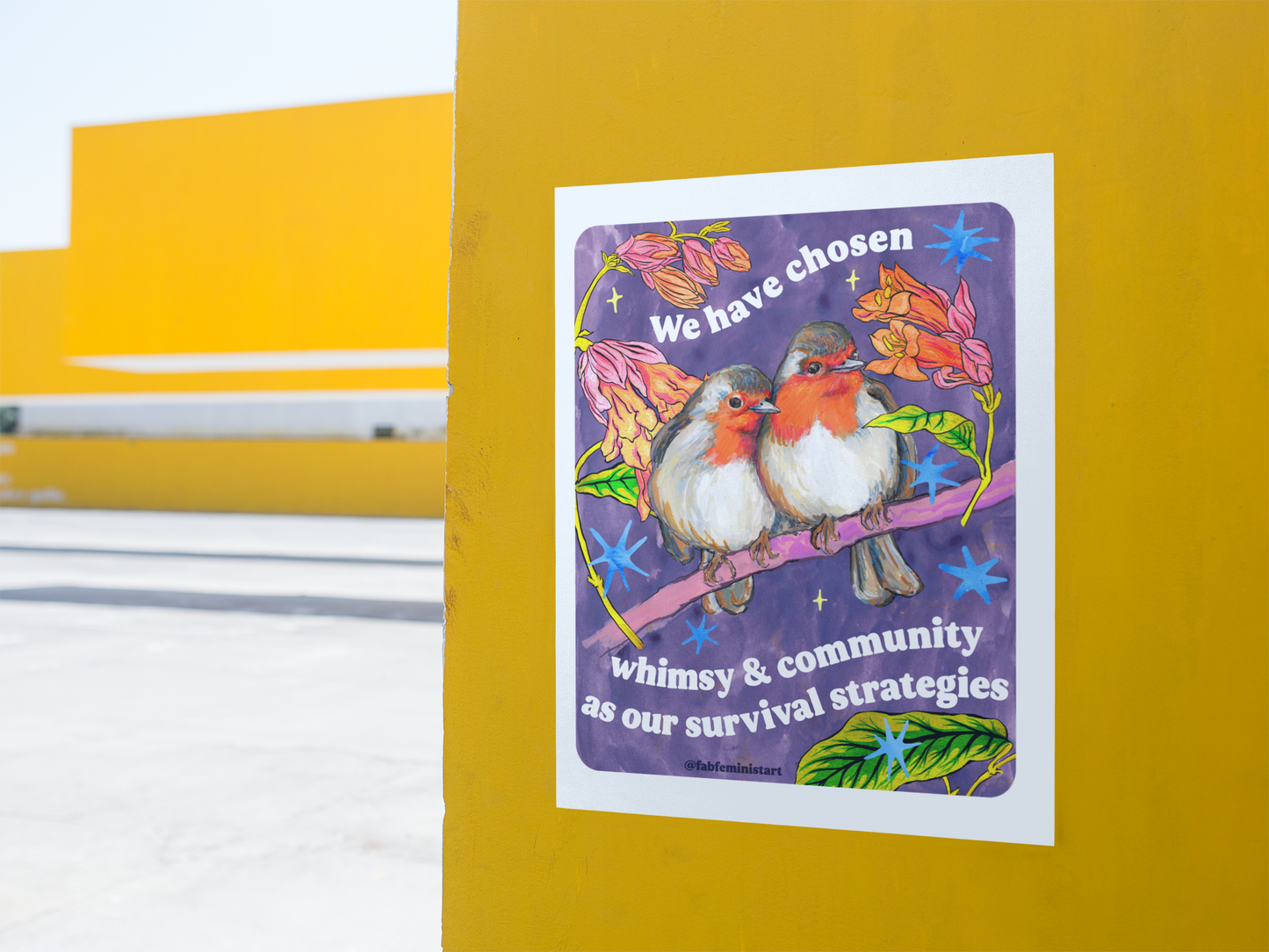 We have chosen whimsy & community as our survival strategies: feminist art print