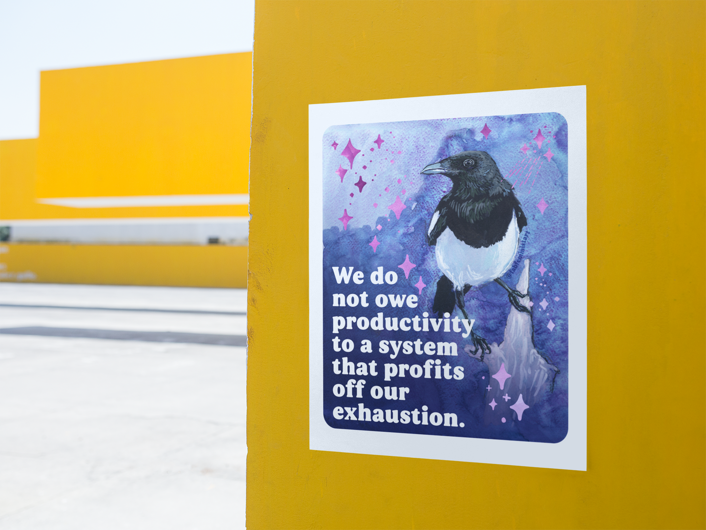 We do not owe productivity to a system that profits off our exhaustion: feminist art print