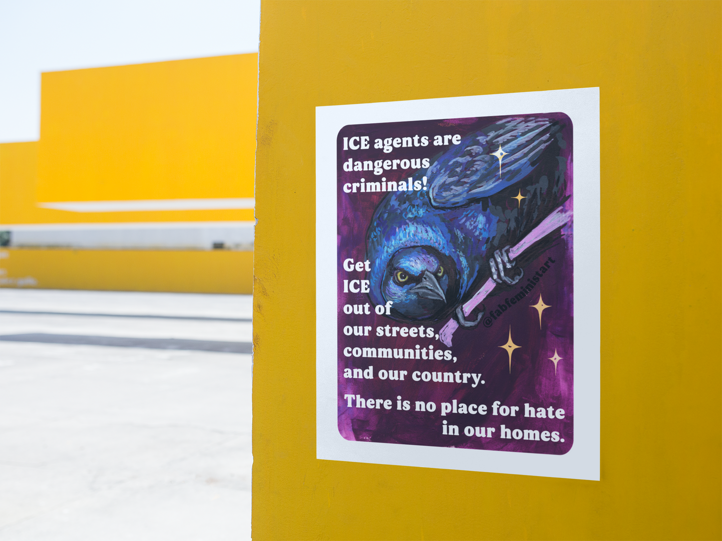 ICE agents are dangerous criminals: Feminist Art Print