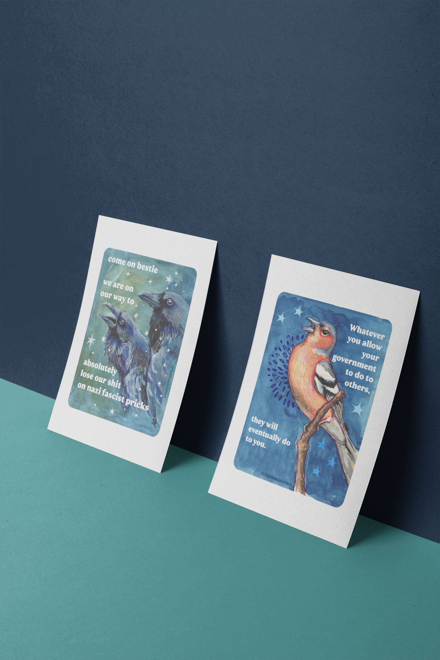 Come on bestie we are on our way to absolutely lose our shit on n*zi fascist pricks: feminist art print