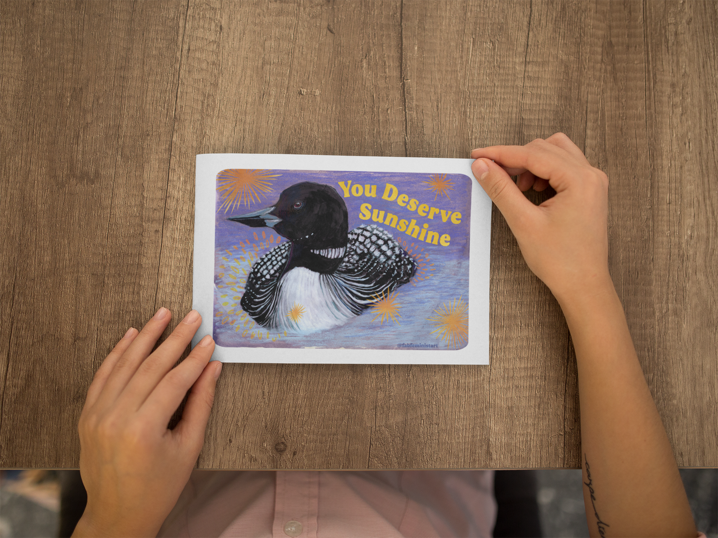 You Deserve Sunshine: feminist art print