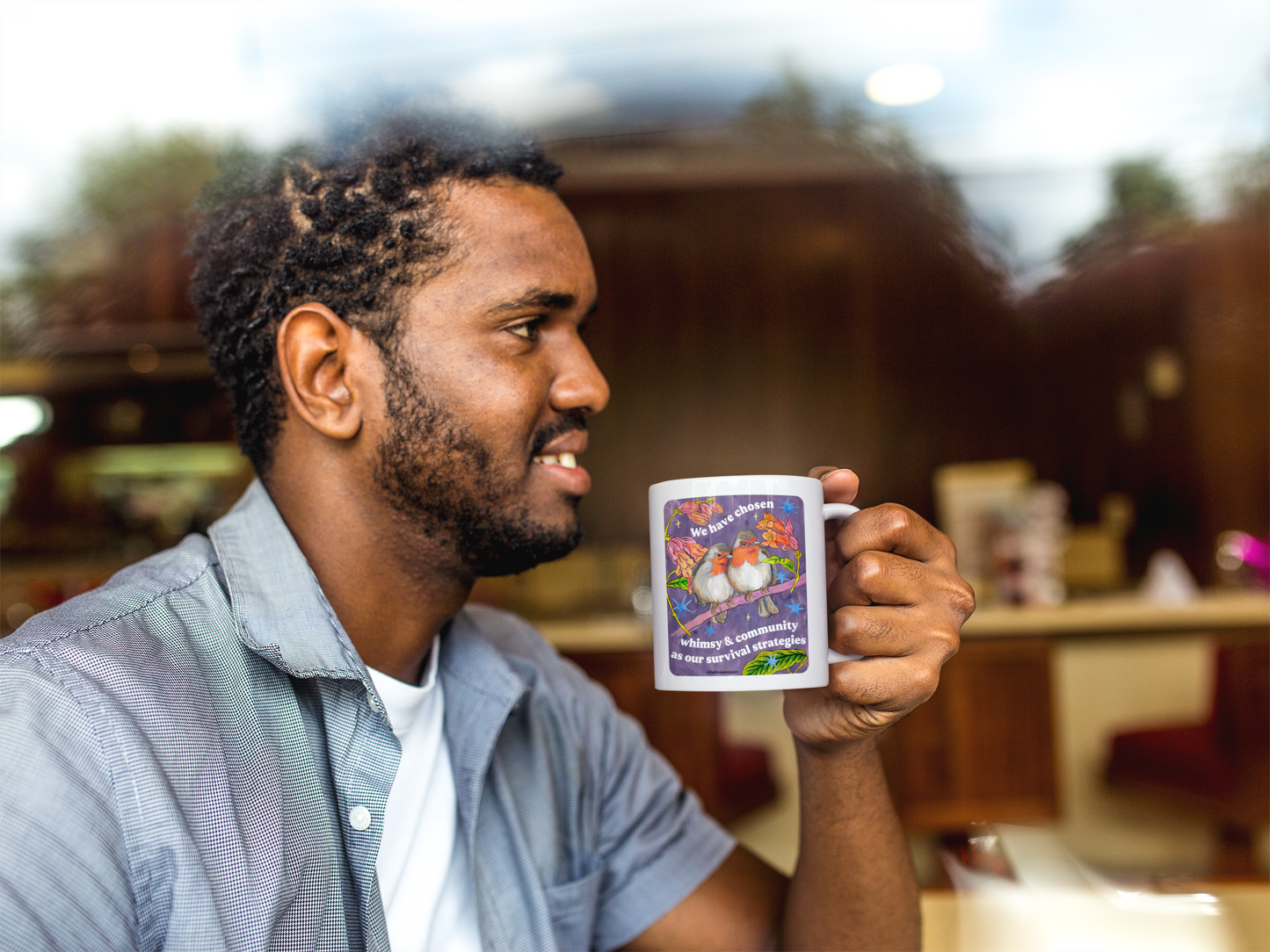 We have chosen whimsy & community as our survival strategies: feminist mug