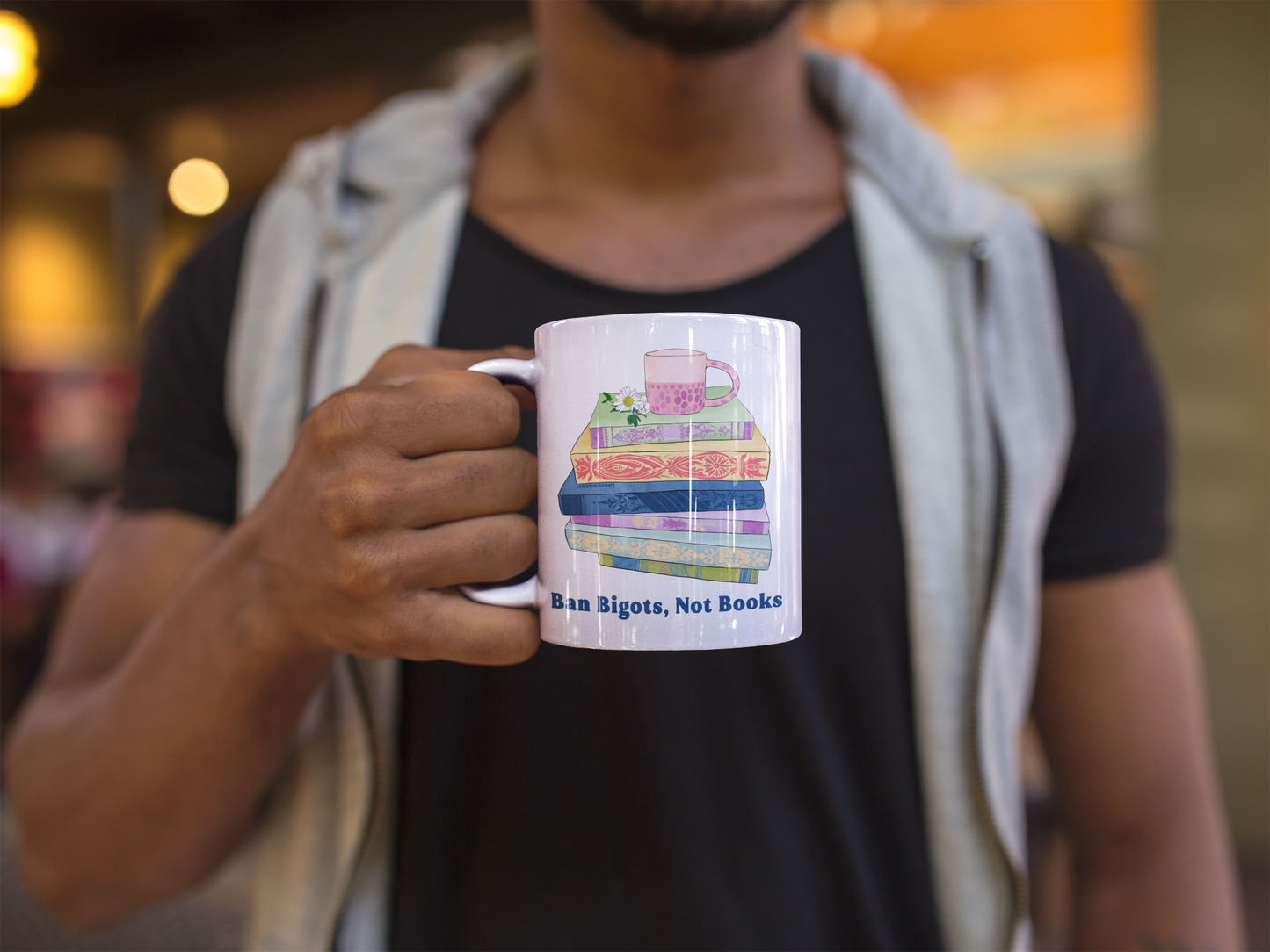 Ban Bigots Not Books: Feminist Mug