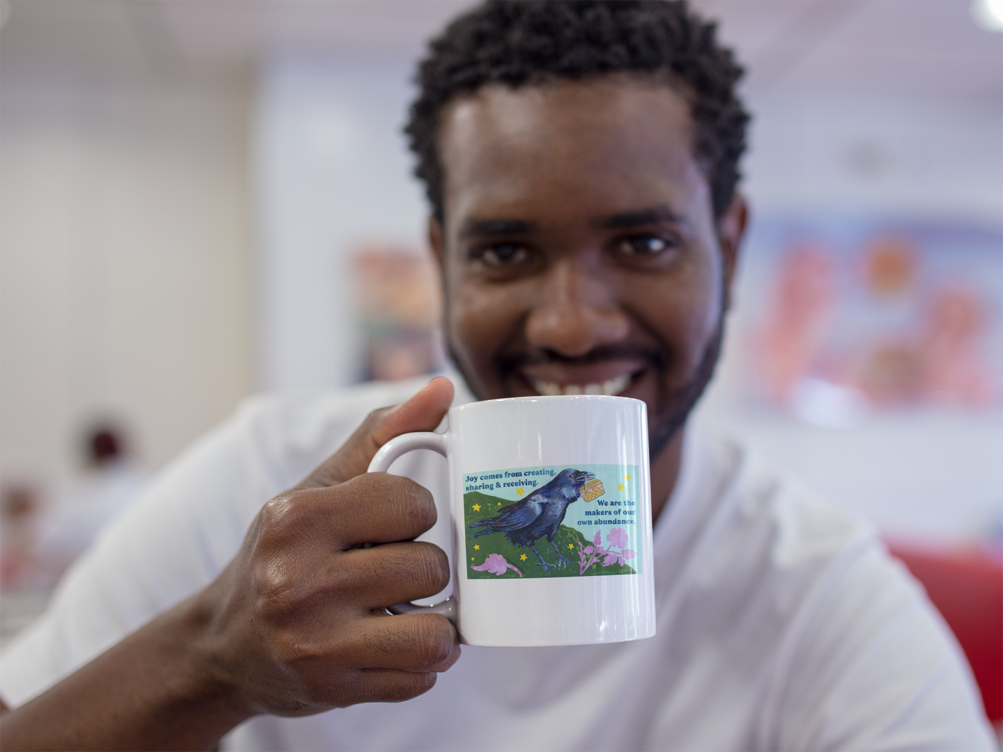 Joy comes from creating, sharing and receiving: feminist mug