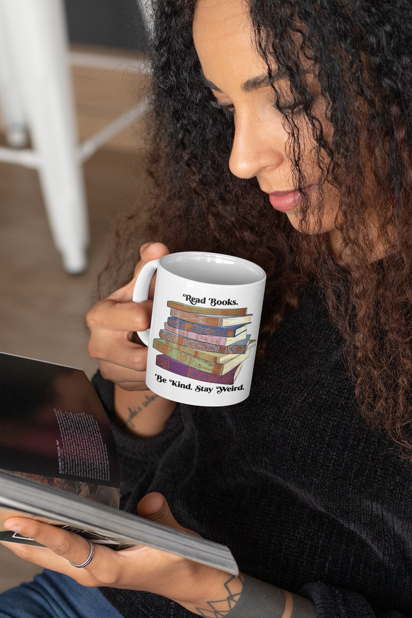 Read Books Be Kind Stay Weird: Book Lover Mug