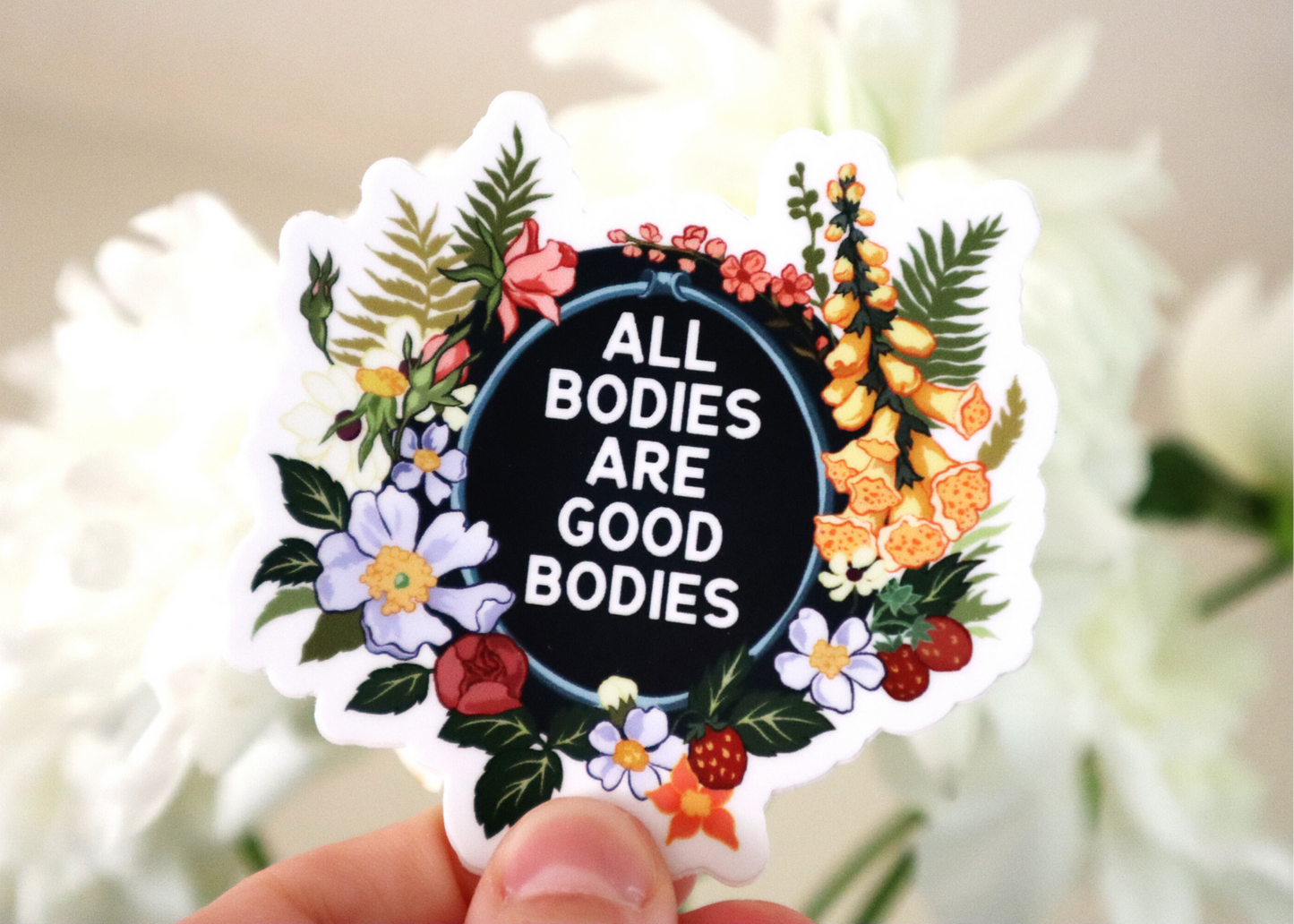 All Bodies Are Good Bodies: Feminist Laptop Sticker